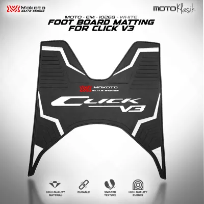 MOKOTO ELITE CLICK V3 FOOTBOARD MATTING W/ LOGO /ANTI-SKID FOOTSTEP RUBBER MATTING FOR HONDA CLICKV3 MOTORCYCLE 1PC