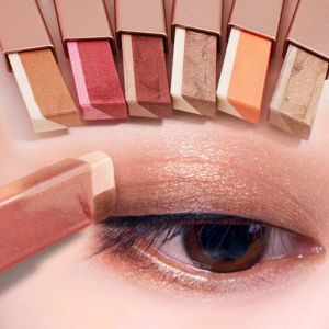 WOOLOVE 1PC Lazy Eyeshadow Stick Stereo Gradient Shimmer Double Color Eye Shadow Pen Waterproof Easy To Wear Eyeshadow Long-lasting