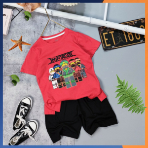 [Nhập RS0822 giảm 30k cho đơn 99k]Đồ Bộ Bé Trai Size 10kg-38kg Thun Cotton Co Giãn 4 Chiều Mềm Mát Hình Khủng Long- Siêu Nhân-1391