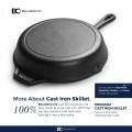 Balance.co Premium Pre-Seasoned Cast Iron Skillet Frying Pan 30cm. 