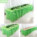 Disposable Table Skirt Waterproof Plastic Table Cover for Birthday Party Wedding Festival Decoration High Quality Table Decoration. 