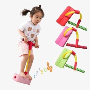 Kids Frog Jumping Acoustooptic Toys Jump Balance Training Tools Indoor Outdoor Playground Sports Sense Training Toys Boys Girls Sports Fitness Foam Pogo Stick Jumper