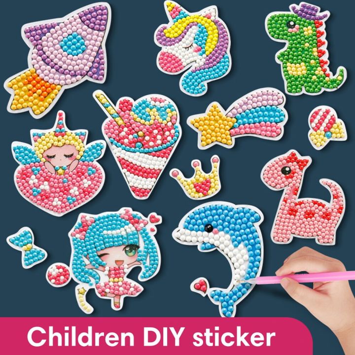 6PCS Diamond Painting Kits for Kids, Diamond Art Stickers for Kids