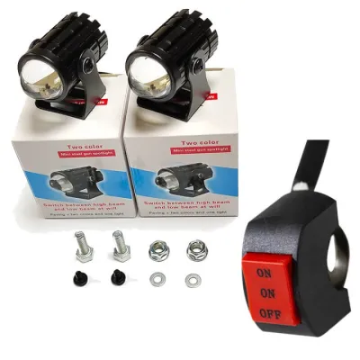 เเพค 2 ชิ้น ไฟสปอร์ตไลท์รถยนต์ ไฟหน้ารถ สปอตไลท์ โปรเจคเตอร์เลนส์คู่ LED SPOT US 60W ไฟช่วยตัดหมอก 12V-24V เเสงขาว