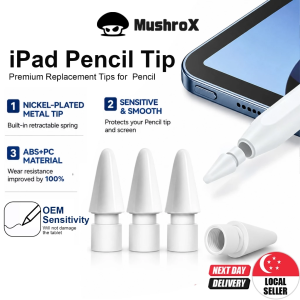✅【SG】Replacement Pencil Tips for iPad Pencil | Pro USB-C 1st 2nd Gen Compatible | 4PCS Metal Stylus Pen Nibs | Wear Resistant Sensitive Smooth Replacement Tip | Precise Writing Drawing Spare Nibs for Tablet Stylus Daily Use