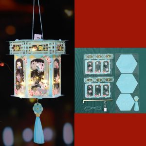 HUIHEYU Cartoon Mid Autumn Glowing Lanterns Chinese Style Waterproof Handheld Lantern Decorative PVC Festival Lanterns Mid-Autumn Festival