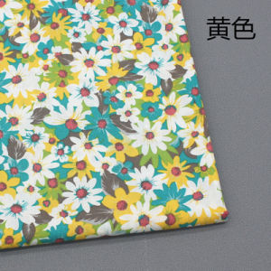 Pure Cotton Daisy Print Fabric Dress Material Plain Weave Sewing Cloth for DIY Clothing
