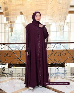 Shafina Abaya Model 2 Layer Gamis Muslim Lebaran Kajian Wanita Remaja Dewasa Elegan Terbaru 2025