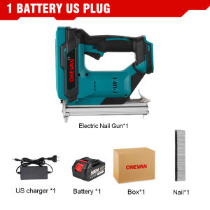 Cordless Nail machine 2Gear Brushless Electric Nail Gun 410J 413J 416J 419J 422J U Nailer Stapler With 1 Set Nails For Makita Wookworking Power Tool For Makita 18V Battery