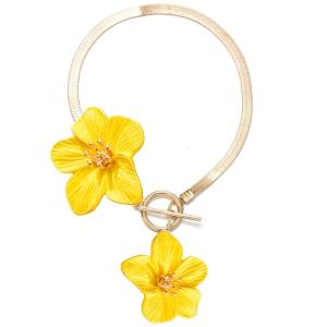 Stylish OT Anklet With 3D Flower Charm 27cm Circumference Lightweight 18g Womens Fashion Foot Chain Accessory
