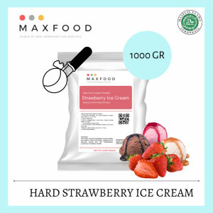 MAXFOOD - Hard Ice Cream Strawberry Powder / Bubuk Es Krim Rasa Stroberi