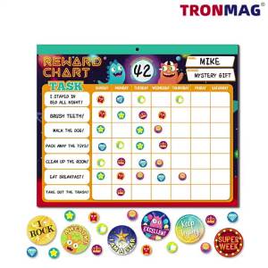 Magnetic Behavior Reward Charts with Stickers for Kids Weekly Calendar Daily Task Routine Motivate Responsibility Learning Good Habits Independence at Home  Early Development Educational Toys HEYBABE