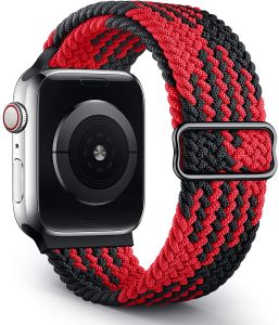 Braided Solo Loop for Apple Watch Strap 49mm 45mm 41mm 44mm 40mm 42mm 38mm Women Men iWatch Nylon Elastic Strap for Apple Watch Ultra Series 12 11 10 9 8 Series 7 6 5 4 3 Series SE SE2