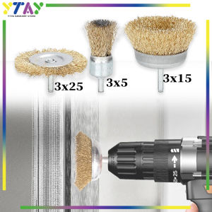 Sikat Kawat Mini Set 9pcs/Mata Bor Mini /Mata Bor Sikat/Kuningan Tuner Mangkok/Rotary Wire Brush Set Perkakas