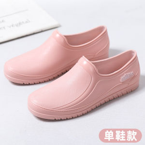 Free Shipping Fleece-Lined Rain Boots Low-Top WomenS Kitchen Water Shoes Rain Boots Wear-Resistant Non-Slip Waterproof And Shallow-Mouth Rubber Shoes For Work