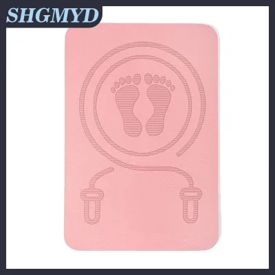 SHGMYD 6MM Skipping Rope Mat Anti-noise Jump Rope Mat Floor Mats Exercise Shock Absorption Yoga Mat TPE Skipping Mat Fitness Pad