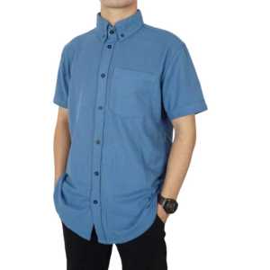 TERBARU-kemeja Polos Warna Denim Lengan Panjang | Kemeja Kerja Denim Pendek Jumbo | Kemeja Kantor