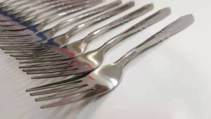 ##12PCS Stainless Steel Spoon And Fork 1.5mm THICK CUTLERY SET MAKAPAL 555#