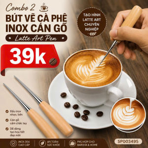 Bút vẽ Cà Phê chất liệu Gỗ & Inox - Latte art Pen