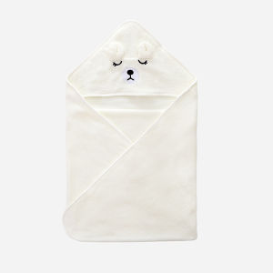 Pulchra ผ้าห่อตัวเด็ก ผ้าห่อตัว ผ้าห่ม มีหมวกในตัว สำหรับเด็กทารก งานปักลายคุณภาพดี ขนาด คละสีได้