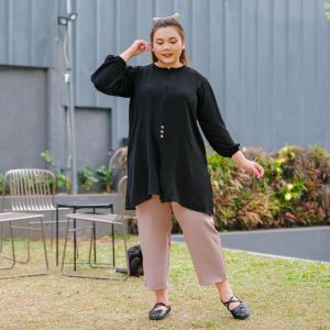 Siselyo Aruma Tunik Size Plus - Tunik Wanita Big Size - Atasan Crinkle Jumbo