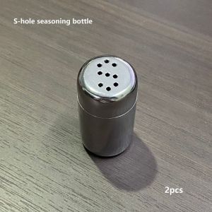 JAYQQ 2pcs Nhỏ Chai đựng gia vị cắm trại Thép không gỉ Có nắp Hộp đựng muối du lịch Chất lượng cao Có túi đựng Máy lắc tiêu Phụ kiện độ xe máy