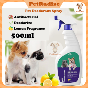 DORRIKEY Pet Deodorant Spray 500ml Lemon Scent Pet Stain And Odour Remover Spray Kucing Pewangi Kucing Deodorant Kucing