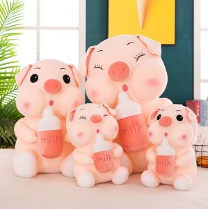 Gấu bông heo ôm bình sữa size 1m cute Gối Ôm To Tặng Người Yêu heo milk lợn bông cute Gấu Bông Khổng Lồ Qùa Tặng Đáng Yêu