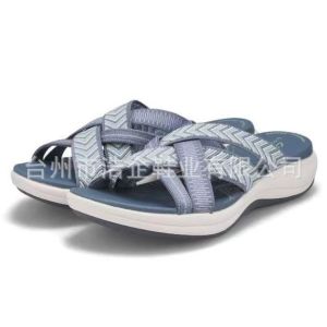 [Free Shipping] New Style Wedge Sandals WomenS Slip-On Shoes Featuring A Woven Design Crisscross Straps And A Round Toe Perfect For Summer Wear Available In Larger Sizes