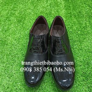 Giày bảo vệ màu đen mũi bóng chất liệu simili sic DA03