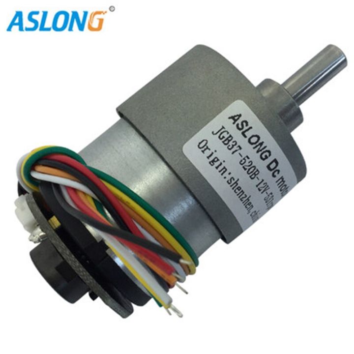 Aslong Mini 520 Dc Encoder Motor 12v7960r Dc Geared Motor With Encode