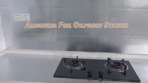 Aluminum Foil Heat Resistance & Self-Adhesive Oil-Proof Waterproof Sticker Wallpaper Kitchen Decor