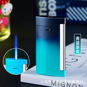 Gradient Jet Flame Lighter – Windproof & Refillable Metal Design