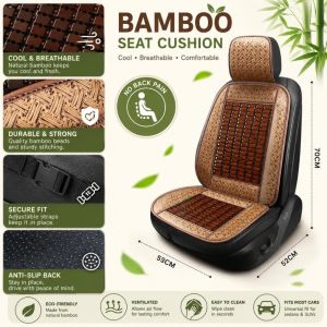 NEW LIFE Bamboo car seat back cushion breathable summer in-car office universal support chair cushion