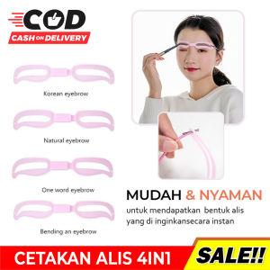 Eyebrow Card Cetakan Alis Instan Tali Dengan 4 Model Bentuk Alis Makeup Murah Cetakan Alis Yang Lagi Viral - BISA COD