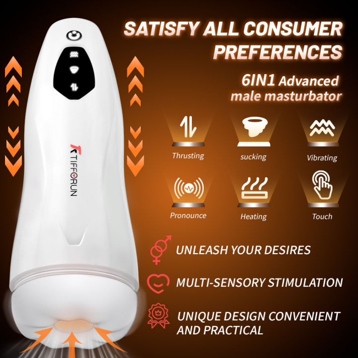 2026最新 跨境飞机杯Airplane cup electric suction cup male toy全自动玩具加热真阴伸缩Adult ...