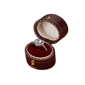 MIIQNUS Nhung da Hộp Nhẫn đính hôn Giá trưng bày Tinh tế Hộp đựng nhẫn nhỏ Chống bụi Túi đựng đồ Hộp đựng đồ trang sức