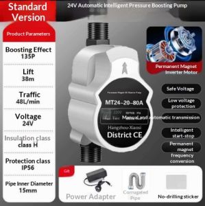 Silent Pressure Automatic water Booster Pump Home Intelligent Shower Kitchen Sink Booster Pump 150w 180w 220w Faucet Booster Pump Stainless for kitchen Sink Faucet Booster Pump Water Supply Boosting Water Pump