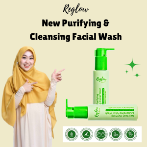 REGLOW Facial Wash & Toner-Micellar Water & Cream Berhenti Kulit Berminyak untuk Pemutihan & Pelembab