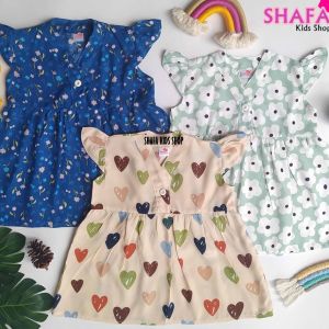 DRESS BAYI PEREMPUAN NEWBORN / BAJU BAYI USIA 3 18 BULAN BAHAN RAYON VISCOSE PREMIUM / RAYYAKYDIS x SHAFAKIDS