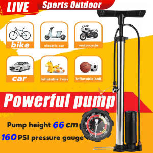 Air Pump Air Inflator High Pressure Pump For Bike/Motorcycle/Cars/Balls Pump With Guage 160 PSI