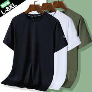 Summer T-Shirts Men 6XL 7XL 8XL Plus Size Cool Breathable Camping Tshirt Male Tee Shirts Boy Sports Running Tops Traveling Cloth