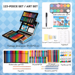 Kids Art Set Drawing Marker Painting Color Pen Watercolor Pens Crayon Pastel Set