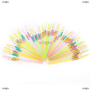 [COD] xingtu 50Pcs Fruit Juice Cocktail Straws Beach Party Umbrella Plastic Drinking Straws