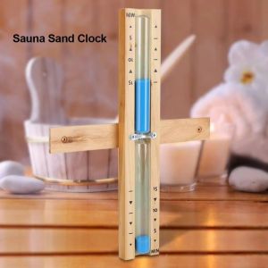 UMBRAULI Wooden Glass Sauna Sand Timer 15 Minute Wall Mounted Sand Clock Timely Activity Tool Home Decoration Hourglass Timer Gift