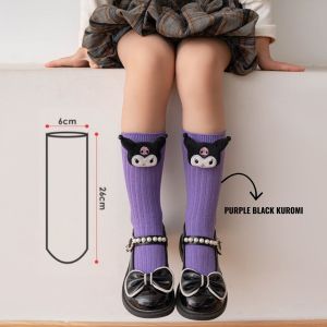 Allura Sanrio Kids Socks Cotton Cartoon Design Boys Girls Kuromi My Melody Hello Kitty Cinnamoroll Soft Breathable Comfortable Stokin Budak Comel Perempuan Lelaki Daily Wear School Use Gift Idea LL