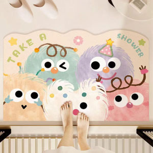 Hoạt hình phòng tắm thảm lót sàn thấm nước chống bụi bẩn cửa phòng tắm nhanh chóng làm khô thảm lót sàn thảm chống trượt vệ sinh