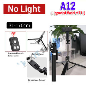 【SKIT SG】170cm Wireless Selfie Stick Tripod Monopod With Single/Double Fill Light+Remote 1.7m Long Selfie Stick Tripod with Bluetooth Remote Control Mini Extendable Handheld Selfie Stick 360° Rotation Phone Stand Holder Aluminum Alloy Selfie Stick