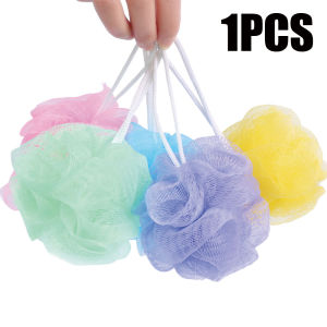 โฟมตาข่ายนุ่มสำหรับอาบน้ำสีลูกบอลอาบน้ำฟองน้ำถูลายดอกไม้อุปกรณ์อาบน้ำในห้องน้ำผลิตภัณฑ์ทำความสะอาดสำหรับเด็ก