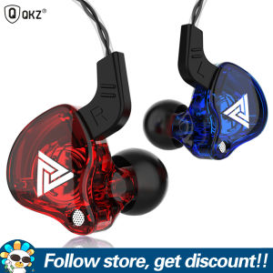 Qkz Ak6 Earphone With Mic Dual Drive In Ear Earbuds HiFi Bass Music IEM Headphones 3.5mm Race Sprots Running Gaming Wired Headsets For Smartphones MP3 MP4 Players Tablet Laptops Computers